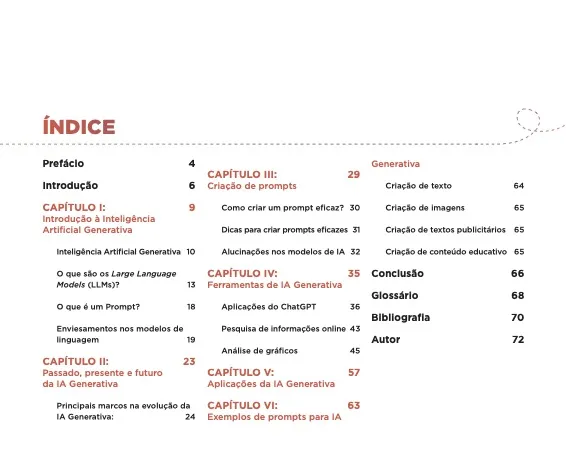 Índice do livro Inteligência Artificial Generativa com Confiança